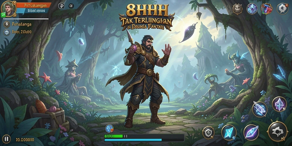 Tampilan gameplay RPG yang mendebarkan di 8HHH.