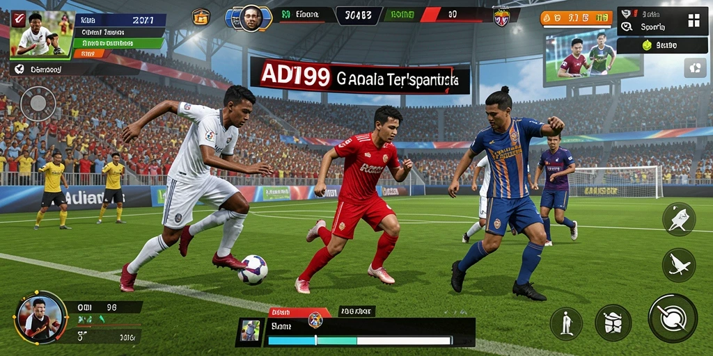 Tampilan gameplay ADI99 yang menampilkan aksi seru di arena olahraga.