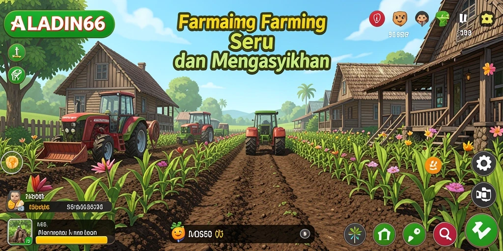 Gameplay menawan yang menampilkan pertanian yang kaya dan beragam.