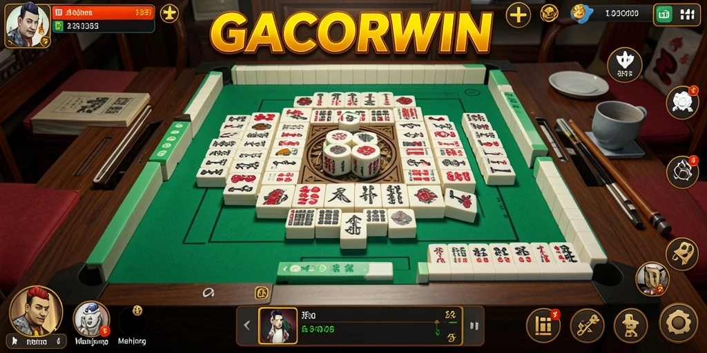 Screenshot utama GACORWIN menampilkan gameplay Mahjong yang seru.