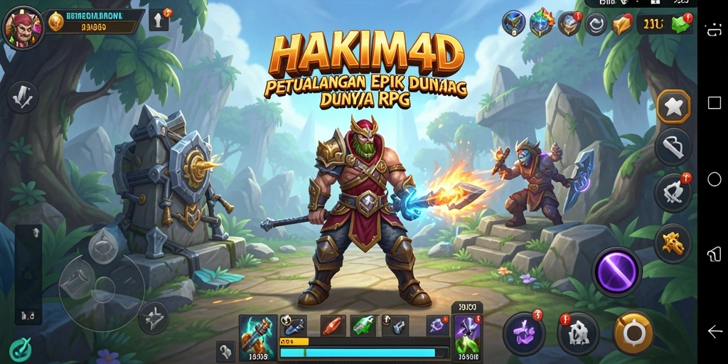 Tampilan gameplay HAKIM4D yang seru dan penuh aksi RPG.