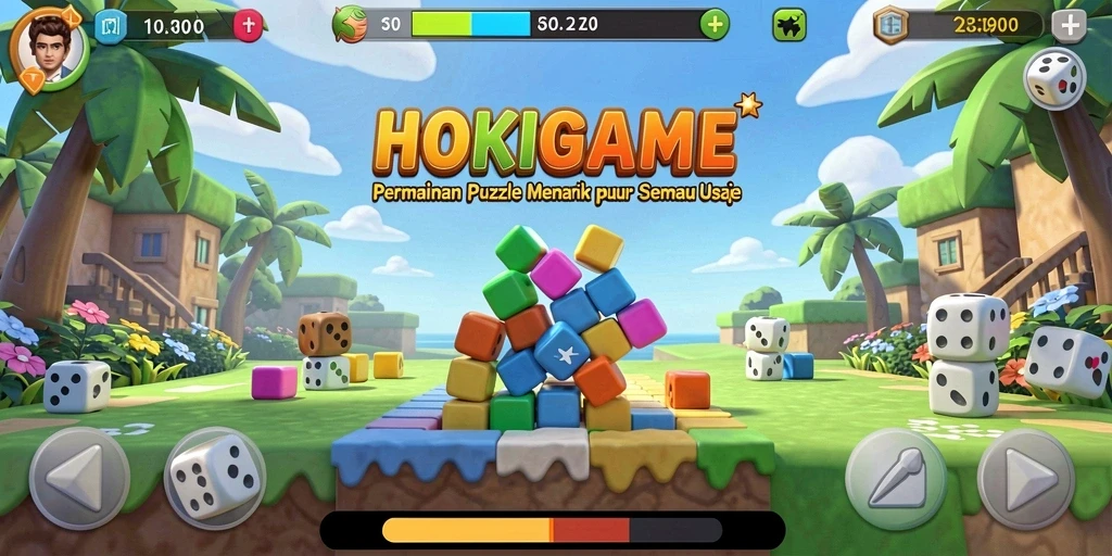 Tangkapan layar HOKIGAME menampilkan gameplay Puzzle yang seru dan menantang.