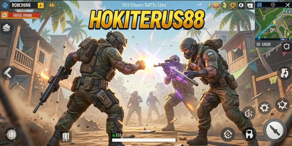 Tampilan menarik dari gameplay Battle Royale HOKITERUS88 dengan aksi seru.
