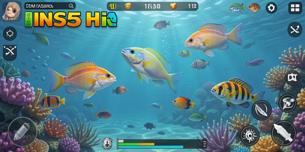 Screenshot dari gameplay seru Tembak Ikan INS55.