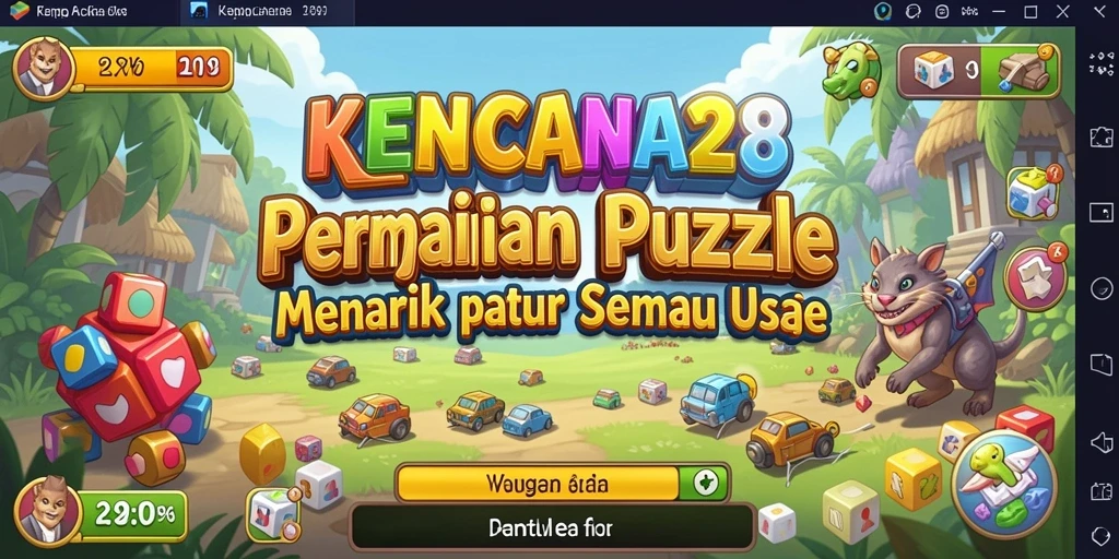 Tampilan gameplay KENCANA28 dengan tantangan puzzle yang seru.
