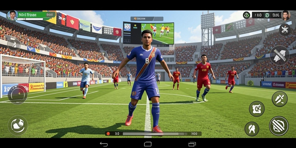 Screenshot gameplay menampilkan aksi seru dalam permainan olahraga N06.
