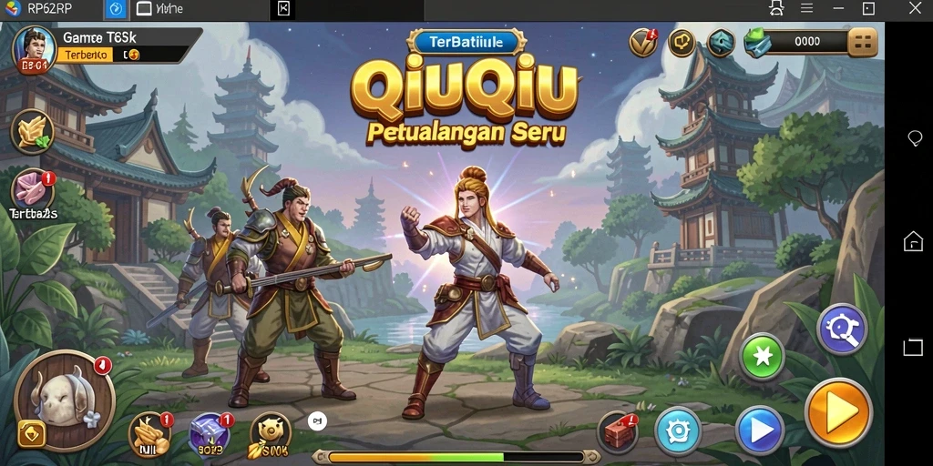 Tampilan gameplay seru QiuQiu RP62RP yang mengasyikkan.