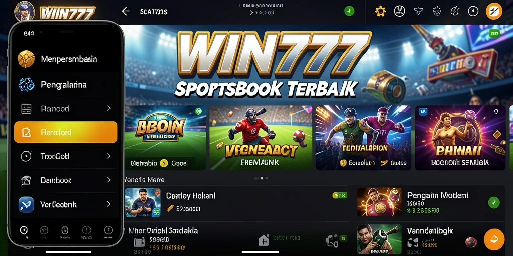 Tampilan utama WIN777 dengan berbagai pilihan taruhan olahraga.