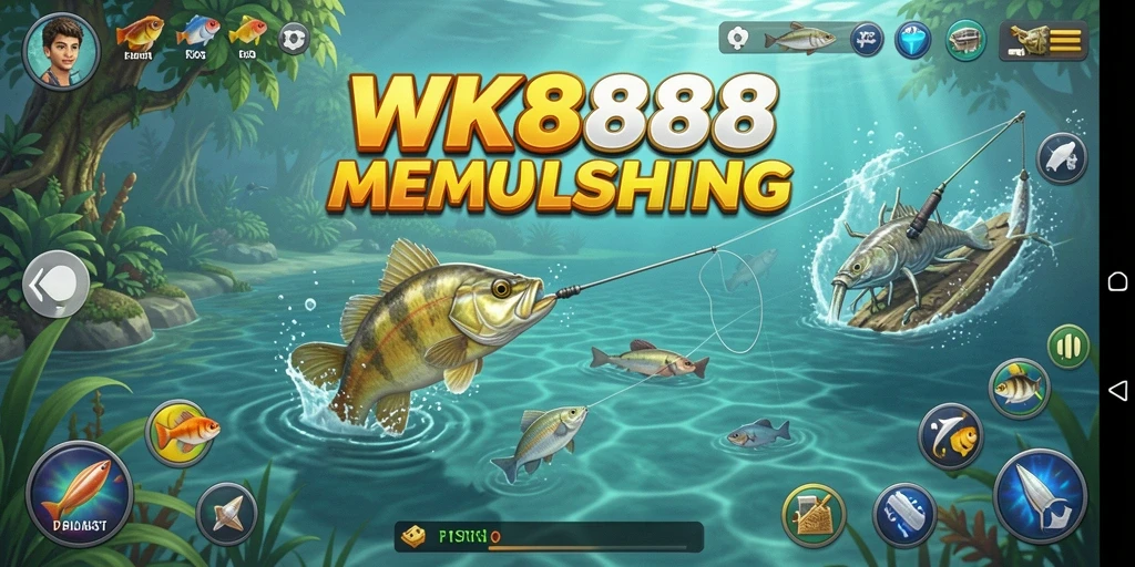 Tampilan gameplay memancing yang seru dan menarik